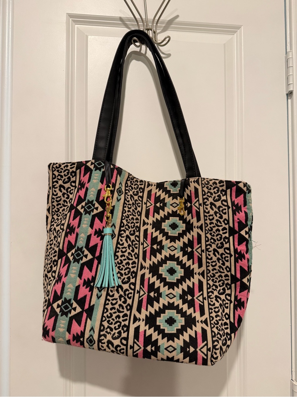 Makeup Junkie Southwest Leopard Tote Bag – Brand New Without Tags